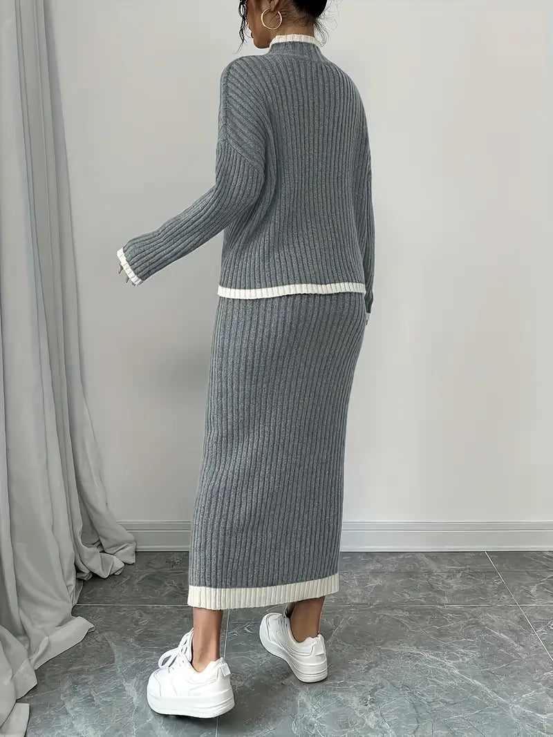EnsembleTricoté Deux Pièces – Style✨️
