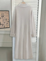 Robe Longue en Maille à Col Roulé – Élégance Hivernale Modeste✨️