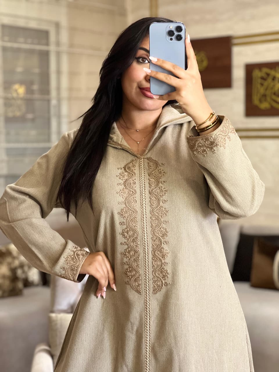 Jellaba Tweed – Élégance Hivernale💎
