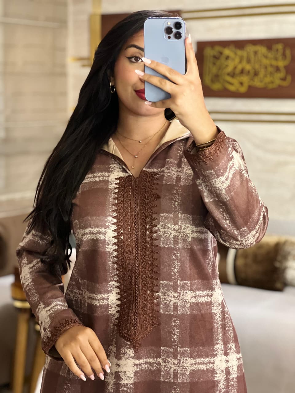 JELLABA FODANE _ À CARREAUX💎